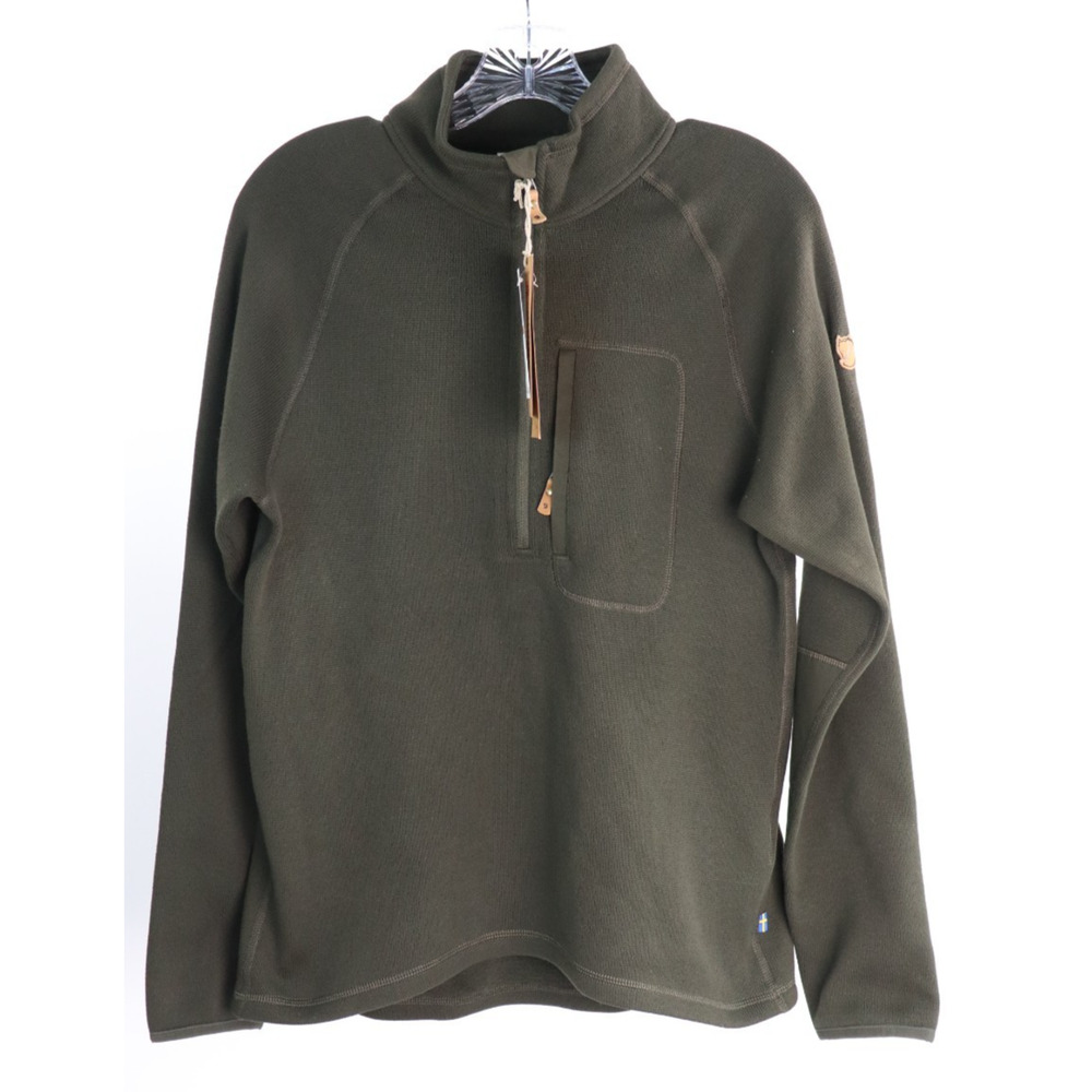 NWT Fjallraven Ovik Fleece Half Zip Women's Size Small Deep Forest 87155